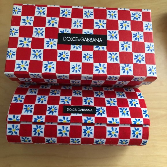 Dolce & Gabbana Red and White Glasses Case - Picture 1 of 7